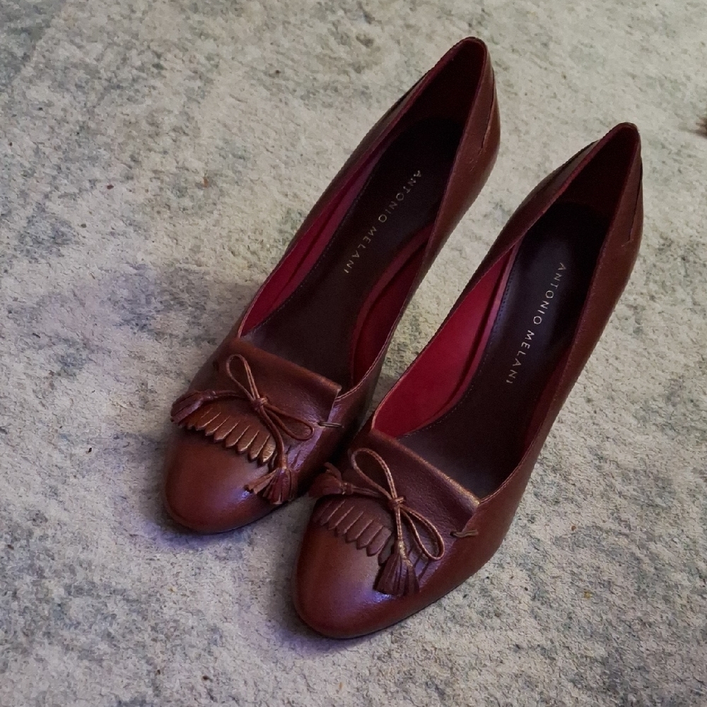 Antonio Melani Women's Brown Leather heels